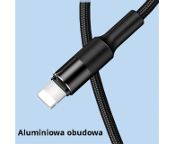 USAMS Kabel pleciony 3w1 1,5m 2Aczarny (lightning/microUSB/USB-C) - 1568988 - zdjęcie 6